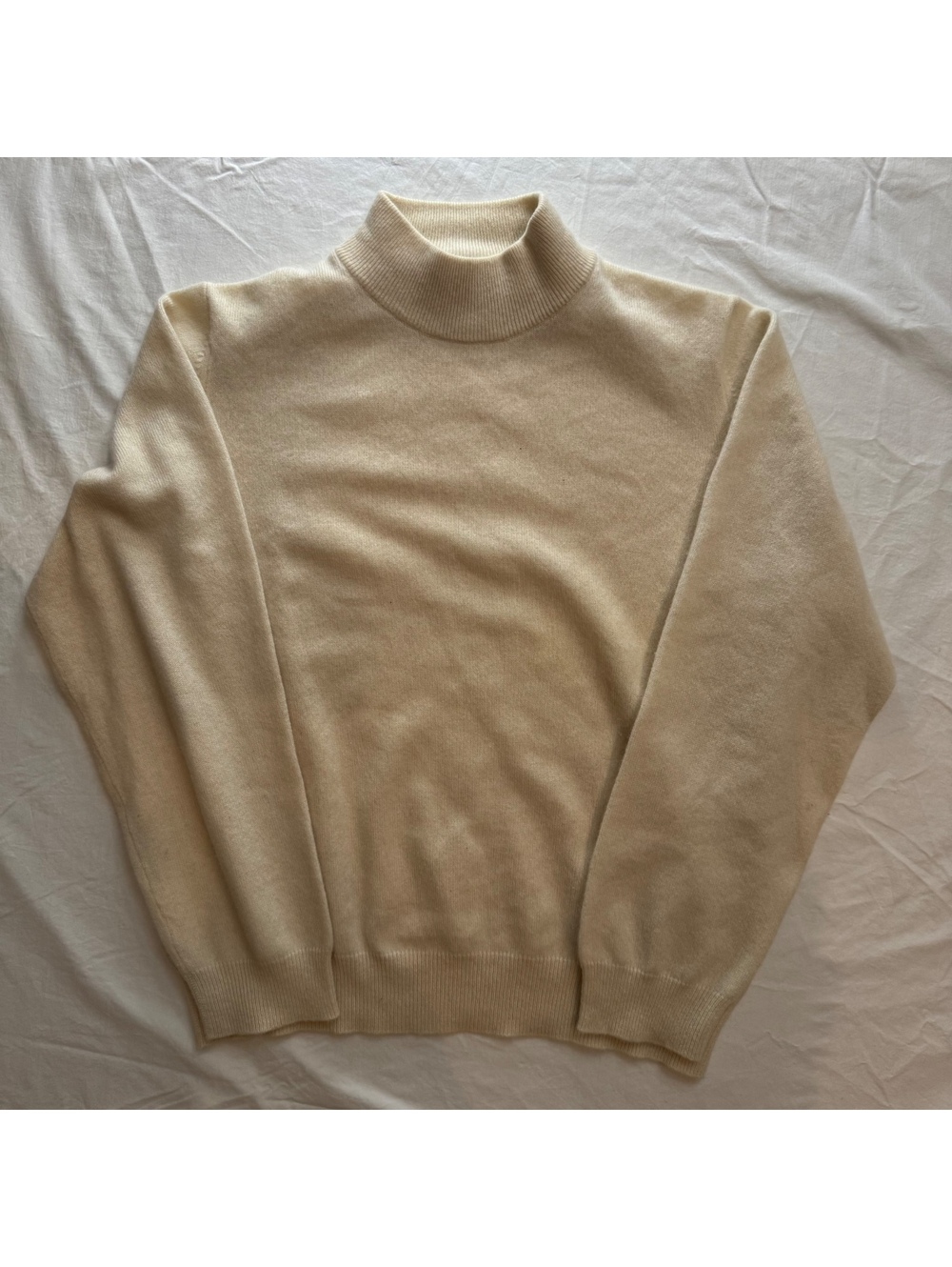 Charter Club 100% Cashmere Turtleneck Sweater Cream Large